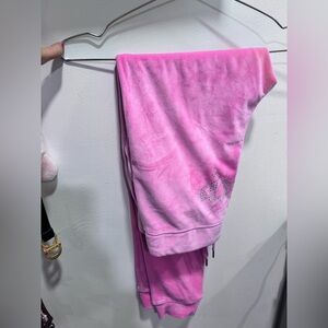 NWOT Juicy Couture Pink Joggers with Rhinestone Logo